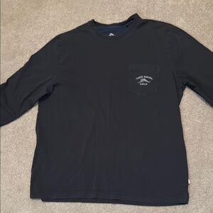 Tommy Bahama Black Long Sleeve Tee Classic Crew